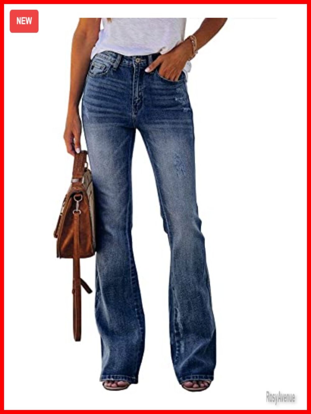 High Waisted Flare Bootcut Stretch Denim Jeans